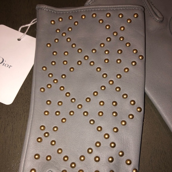 Dior Gold Studded Gloves - Picture 4 of 10